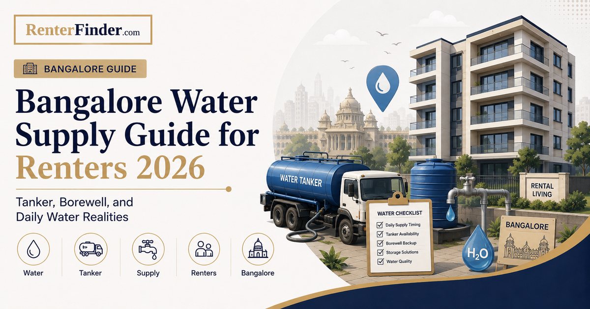 Bangalore apartment water tank and pipes - understanding Cauvery, borewell, and tanker water supply before renting a flat in Bangalore 2026.