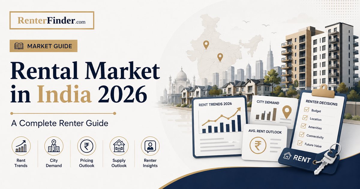 Chart showing India rental supply surge in 2026 with citywise rent trends - guide for renters on what the data means for their next lease.