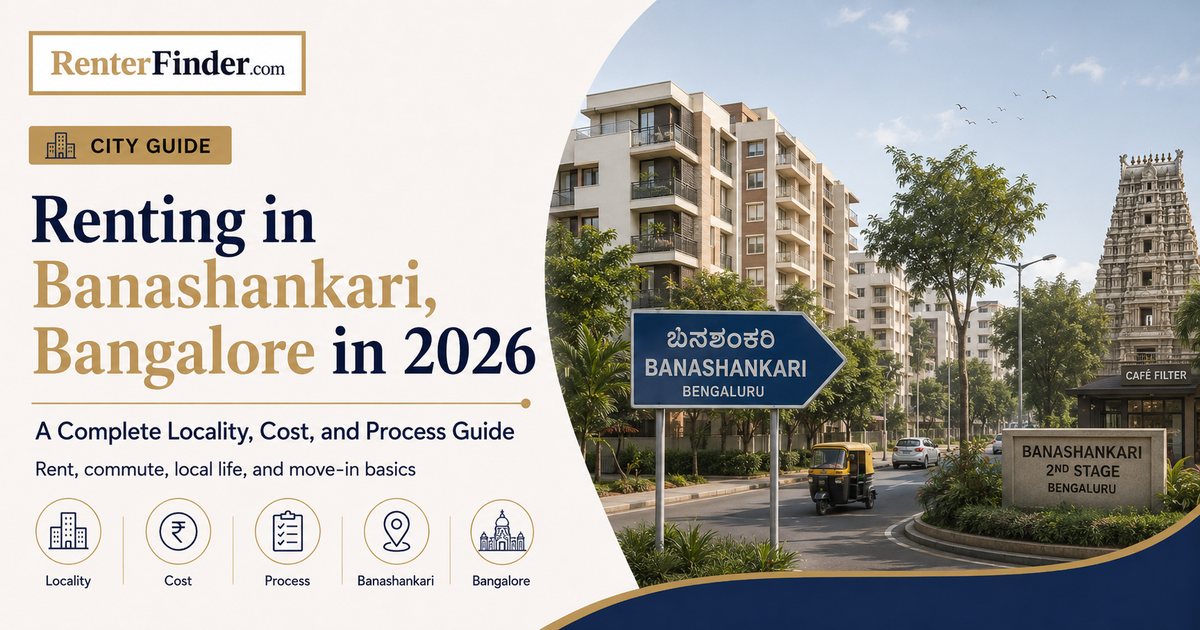 Banashankari Bangalore locality guide for renters 2026 - South Bangalore rental guide covering stages, metro, deposit norms and how to find a flat without a broker