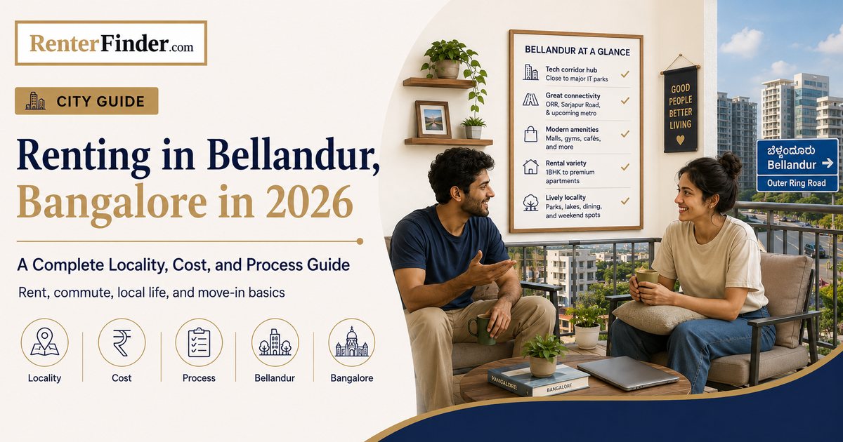 Bellandur Bangalore 2026 rental guide - ORR tech corridor flats, deposit norms, waterlogging reality and how to rent without a broker.