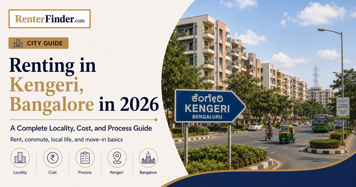 Kengeri Bangalore 2026 renter guide - residential streets in Kengeri Satellite Town with Purple Line metro connectivity in west Bangalore.