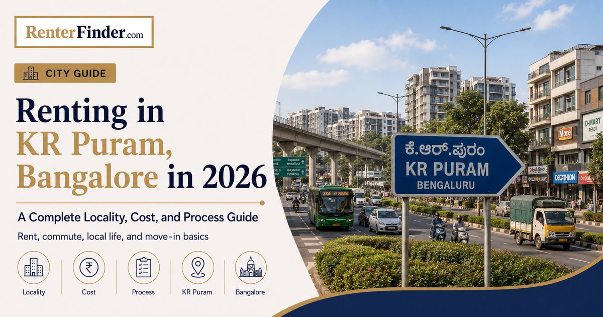 KR Puram Bangalore residential locality with Purple Line metro station - a practical 2026 guide to renting flats in KR Puram for IT professionals and families.