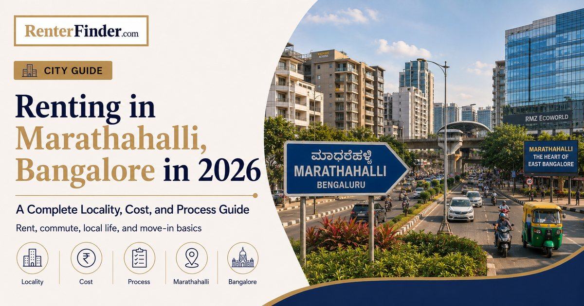 Marathahalli Bangalore 2026 rental guide - ORR corridor flats, Purple Line metro, deposit norms, monsoon flooding questions and how to rent without a broker.